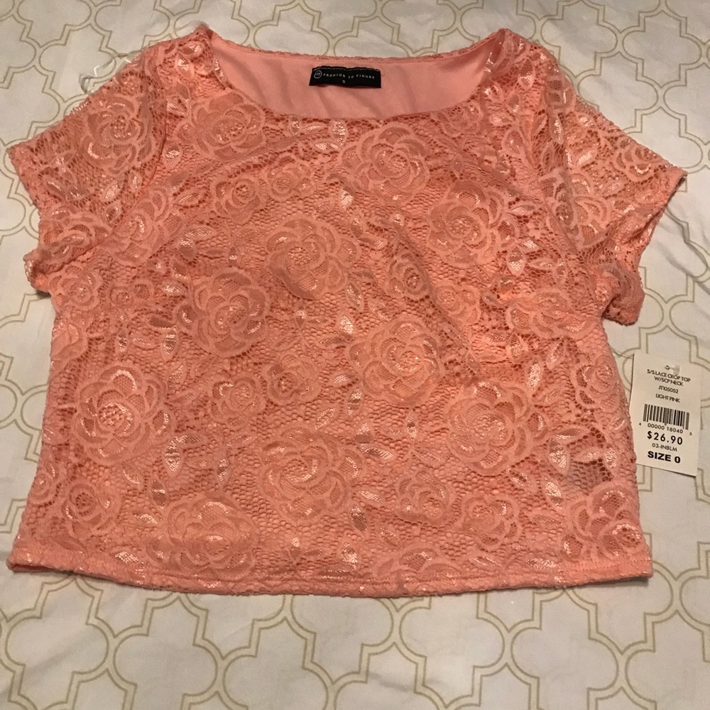 Light pink crop top